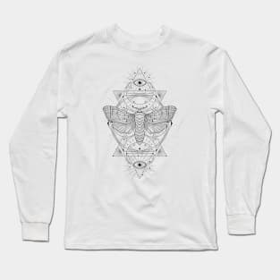 Satin Moth | Sacred Geometry Long Sleeve T-Shirt